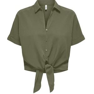 ONLY Damesblouse met knoopsluiting en knoopdetail aan de zoom, Kalamata, XS