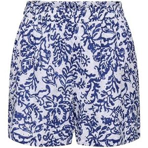Only - Onlkelly Chanee Emb Shorts - Korte Broek - Cloud Dancer/Spring Crocus - Dames