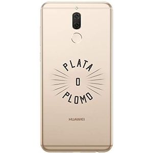Zokko Beschermhoes voor Huawei Mate 10 Lite Plata O Plomo – zacht, transparant, inkt wit
