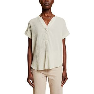 ESPRIT Gestructureerde katoenen blouse, Dusty Green., S