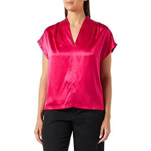 Pinko Korte blouse satijn stretch dames T-shirt, P46_Roze Rood, 44 NL