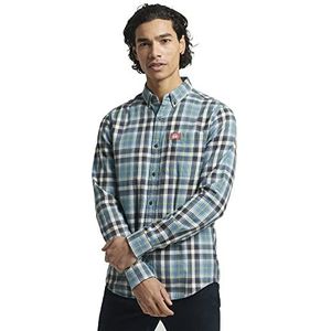 Superdry Vintage Lumberjack heren sweatshirt, Cedar Check/Dusty Blue, S