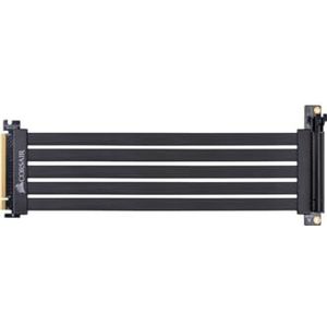 Corsair Premium PCIe 3.0 x16 verlengkabel, 300 mm (EMI-afgeschermd, volledig flexibel, 90 graden vrouwelijke PCIe-connector), zwart