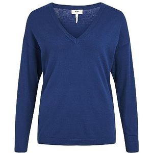 Object Dames Objthess L/S V-hals gebreide trui Noos gebreide trui, Estate Blue/Detail: melange, M