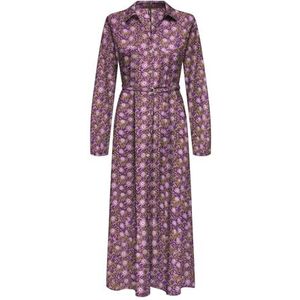 ONLY Onlnova Life Vis L/S Rendier Lange Jurk, Amarant-Violet, XL Dames, Amaranth Violet, XL