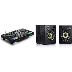 Hercules DJControl Inpulse 500 2-Deck USB DJ Controller for Serato DJ and DJUCED & Hercules DJMonitor 4-2 x 20 Watt RMS actieve DJ Monitor Speaker