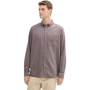 TOM TAILOR heren overhemd, 36670 - Gipsy Purple Minimale Structuur, XXL