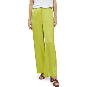 Minus Kamia broek met hoge taille en wijde pijpen | groene broek dames | lente broek voor dames UK | maat 6
