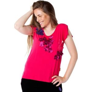 Mamatayoe Destello T-shirt, Vived Fuchsia, S voor dames, Vived Fuchsia, S