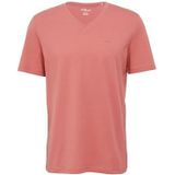 Shirt - V-hals - Jersey - Mélange - Normale Pasvorm - Kwartmouw