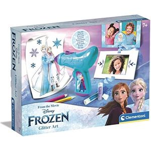 Clementoni Disney Frozen 2 kunstset, tekening met glitterpen, creatief spel voor meisjes 7 jaar, meerkleurig, één maat, 18718