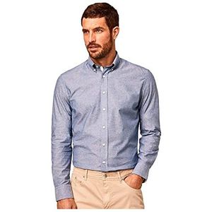 Hackett London Heren Chambray Selvedge Button Down Shirt, L