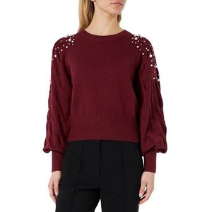 SIDONA Dames gebreide trui 11025479-SI01, donker kersenrood, M/L, Donker kersenrood, M/L