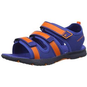 Merrell Unisex Kids Hydro Creek enkelband sandalen, Veelkleurig Blauw Oranje, 34 EU
