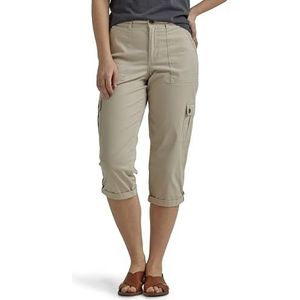 Lee Ultra Lux Comfort Cargo capribroek voor dames met Flex-to-go, 16