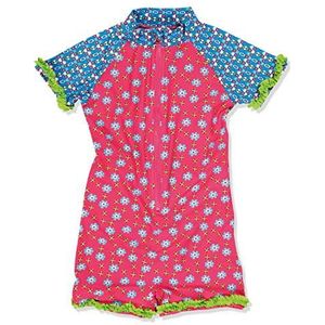 Playshoes UV zwempak Kinderen korte mouwen Bloem - Roze - Maat 74/80