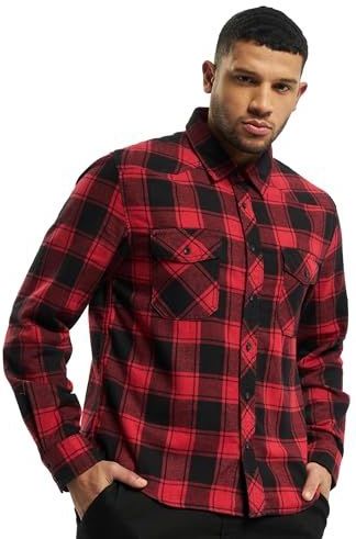 Brandit Check Shirt Overhemd heren, rood-zwart, 7XL