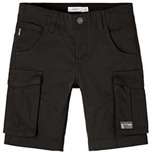 NAME IT Jongens Shorts, zwart, 122 cm