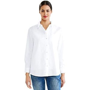 Street One Damesblouse met lange mouwen, wit, 38