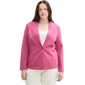 TOM TAILOR Dames Plussize Blazer, 16348, roze fluweel, 46 grote maten