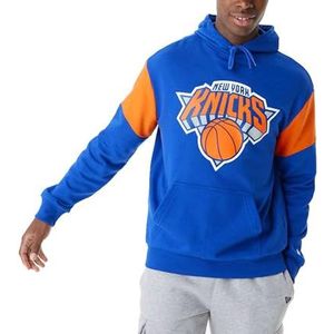 New Era Heren NBA Color Insert Os Hoody Neykni Mjbrsh New York Knicks Hooded Sweatshirt, Med Blauw, XS