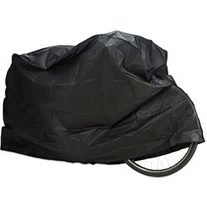 Relaxdays fietshoes, van polyethyleen, scheurvast beschermingshoes, tegen de zon, 200 x 115 cm, in het zwart