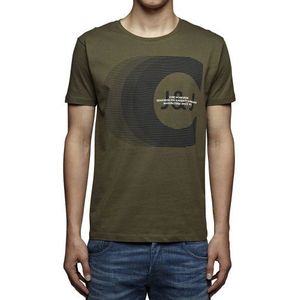 Jack and Jones Johnsen T-shirt met ronde hals en korte mouwen voor heren, Groen (Olijf nacht), L