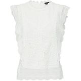 s.Oliver BLACK LABEL - Zakelijke Blouse - Ecru - Kant - Mouwloos - Maat 46