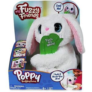 My Fuzzy Friends Poppy Bunny, interactief wit konijnenspeelgoed met veel reacties, geluid en beweging, ideaal voor affectieve en emotionele ontwikkeling, vanaf 4 jaar, beroemd.