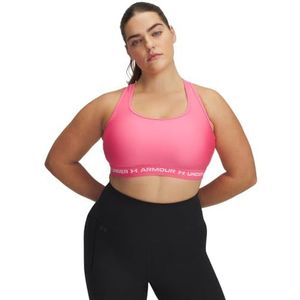 Under Armour Crossback Mid BH - Super Roze//Wit - 1X