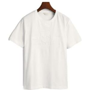 GANT Uniseks T-shirt voor kinderen, wit, 134-140