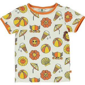 T-shirt met Summer Vacation Symbolen, crème, 80 cm