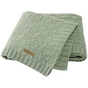 LAWKUL Baby Dekens voor Jongens Kabel Gebreide Baby Deken Meisje Zachte Pasgeboren Ontvangen Inbakeren Wandelwagen Wieg Salie Groen 40""x30