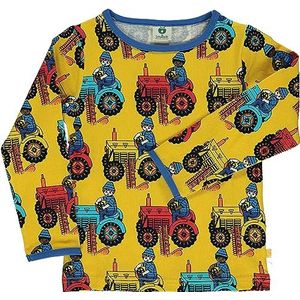 T-shirt LS. Tractor, geel, 86 cm