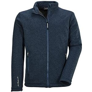 Killtec Heren gebreide fleece jas met kraag - Skjern MN Knit JCKT B, staalblauw, 4XL, 37032-000