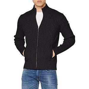 Schott NYC Cardigan voor heren, Grijs (antraciet), S