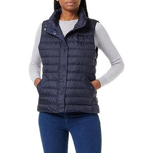 GANT Dames Light Down Gilet vest, Evening Blue, standaard, evening blue, M