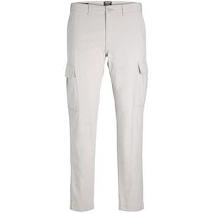 Bestseller A/S Jpstace Jjayden Linen Cargo Bex Cargobroek, White Pepper, 29W/32L, White Pepper, 29W / 32L