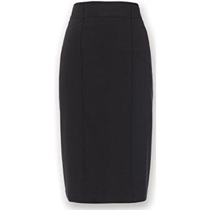 Alexandra STC-NF14BK-20S Icona rechte rok, eenkleurig, 77% polyester/21% viscose/2% elastaan, kort, maat 20, zwart