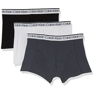 Calvin Klein heren kofferbak Trunk 3pk, Zwart/Wit/Turbulentie, L