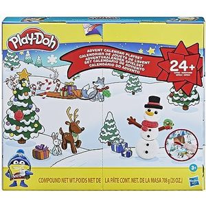 Play-Doh Adventskalender speelgoed voor kinderen van 3 jaar en ouder met meer dan 24 verrassingen, speelmatten en 24 potten