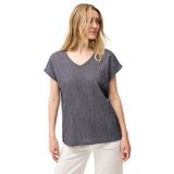 CECIL - T-shirt - Crêpe - Ronde V-hals - Korte Mouwen - Lichtgewicht