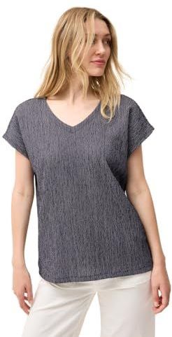 CECIL - T-shirt - Crêpe - Ronde V-hals - Korte Mouwen - Lichtgewicht