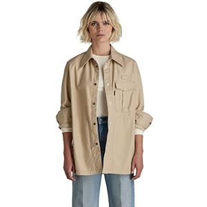 G-STAR RAW Dames Naval Collar Overshirt 2.0 Jacket, beige/kaki (Westpoint kaki C960-c531), XS