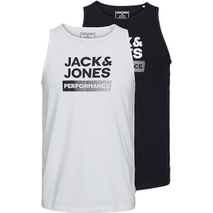 JACK&JONES JUNIOR Jcoz Sport Logo Tank Top 2 Pack Jnr, zwart, 140 cm