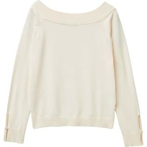 UNITED COLORS OF BENETTON - Trui - Natuurwit - Slanke Pasvorm - Lange Mouw