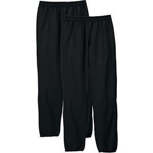 Hanes Men's EcoSmart Fleece Sweatpant, Black, 3X-Large (Pack of 2)