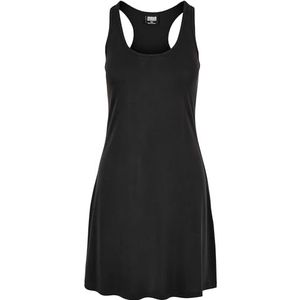 Urban Classics Damesjurk Modal Short Racer Back Dress, zomerjurk voor vrouwen van Modal Jersey materiaal verkrijgbaar in vele kleuren, maten XS - 5XL, zwart, 3XL