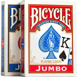 Bicycle Pook Speelkaarten Jumbo Index 2 Pack, rood en Blauw 1004949