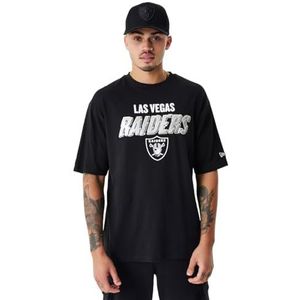 New Era Heren NFL Script Graphic Os Tee Lasrai Blkwhi Las Vegas Raiders T-shirt, Zwart, XL